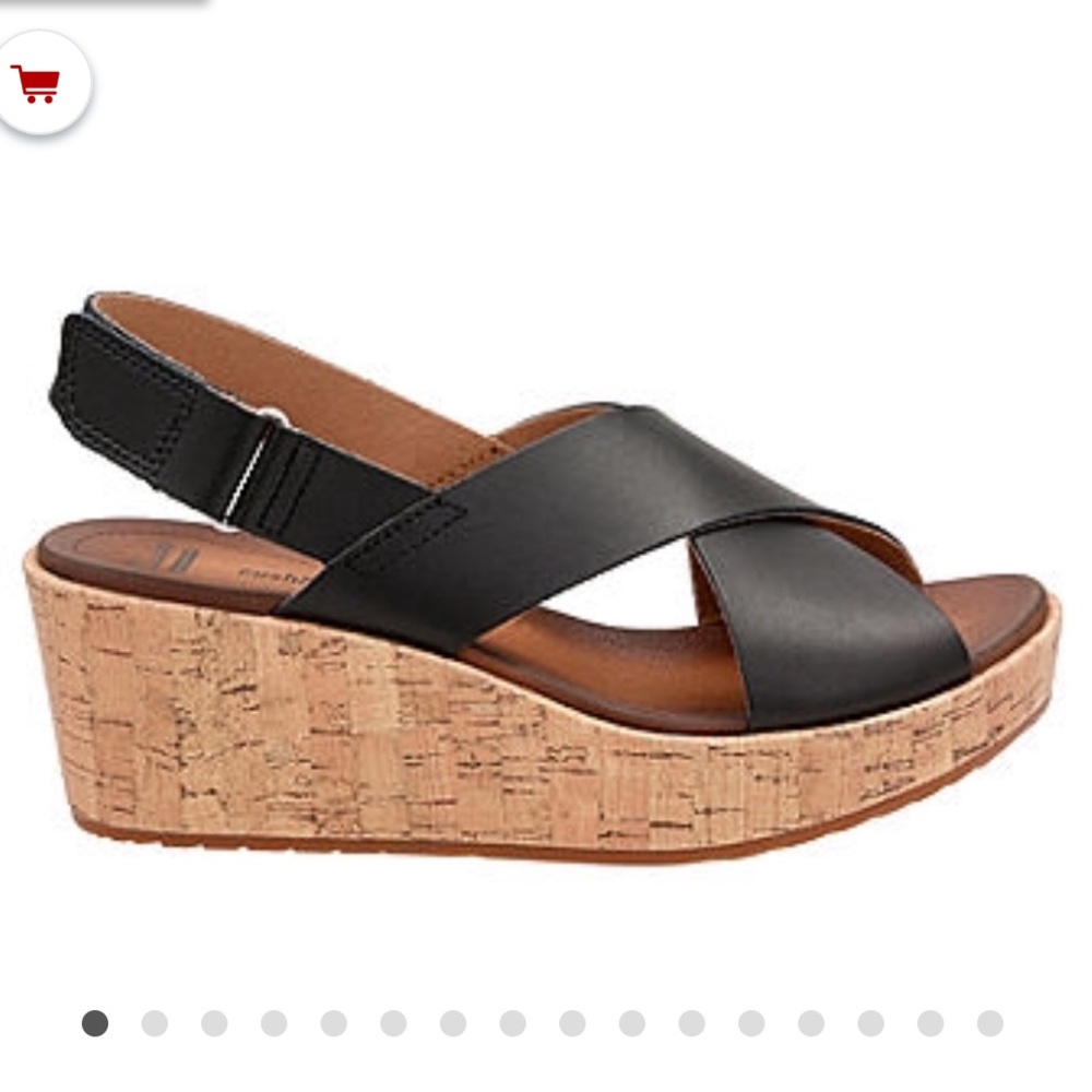Clarks Stasha Hale Wedge Sandals